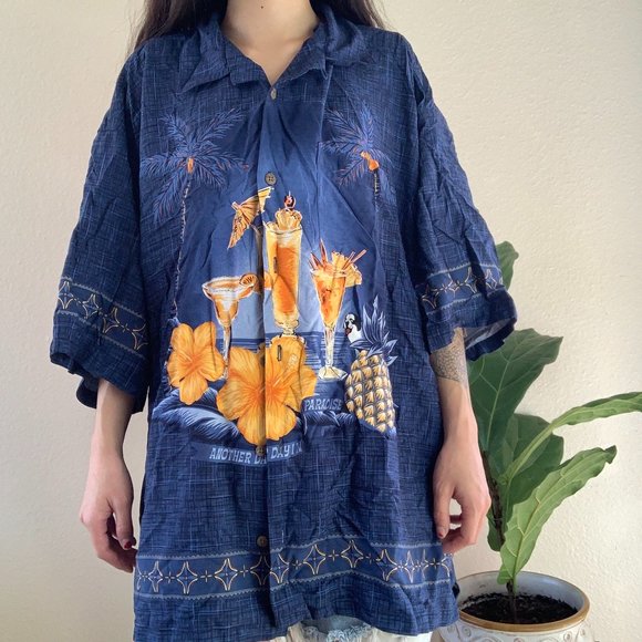 Vintage Big Dogs Drinks Hawaiian Shirt - Picture 2 of 6